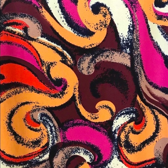 Anthro Maeve Retro Swirl Print High Neck Shift Tunic Dress - Picture 5 of 7